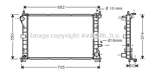 AVA QUALITY COOLING Radiaator,mootorijahutus FD2379